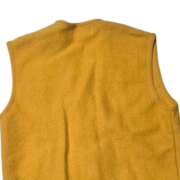 Tally Ho Wool Vest XL Yellow Hook Closure Sleeveless Vintage Top Retro Fashion - Picture 14 of 16